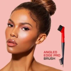 Red By Kiss Angled Edge Pro Brush – Dual-Sided Brush -Beauty Exchanges red by kiss angled edge pro brush hh102 dual sided for perfect edges baby hair control angled design for precision styling 611992
