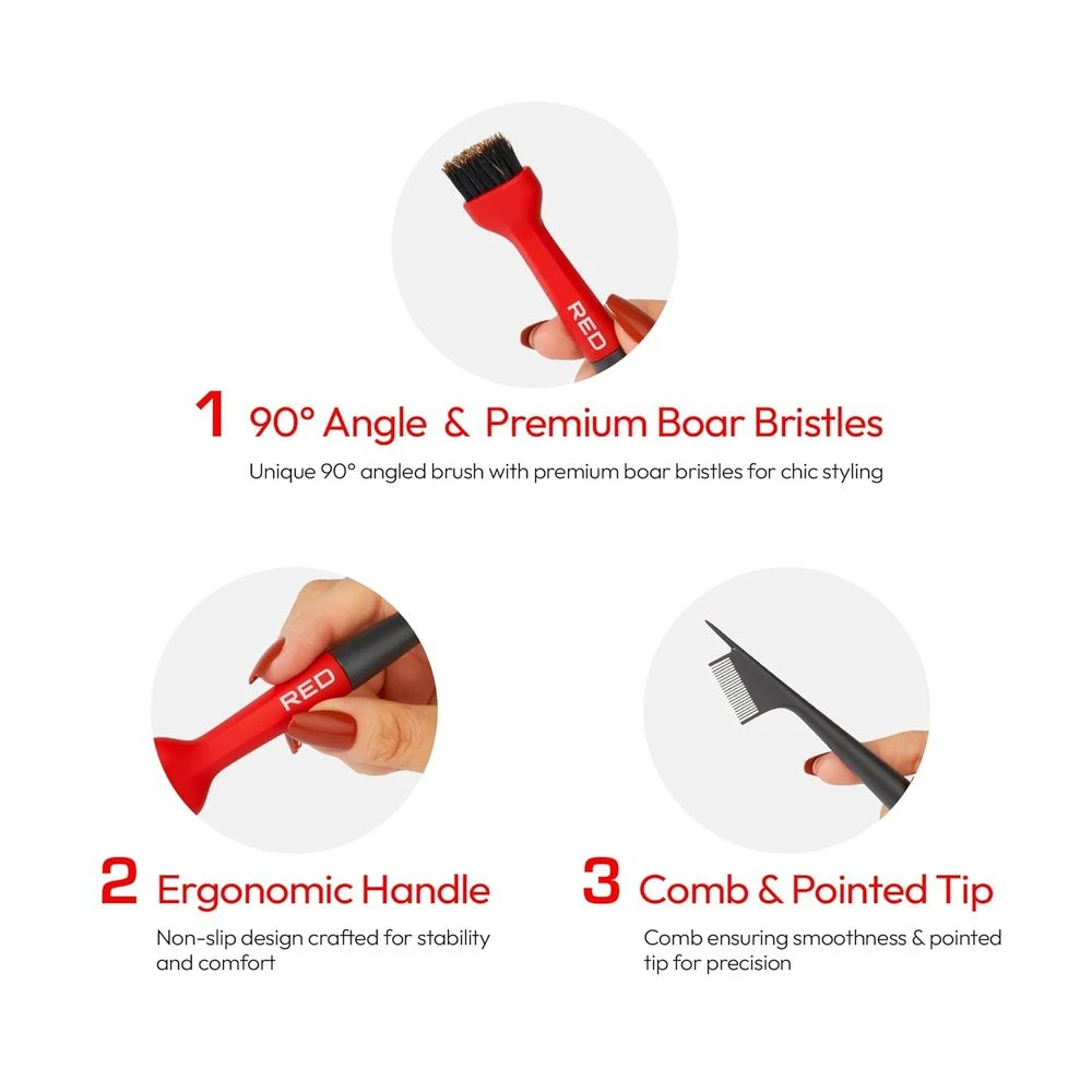 Red By Kiss Angled Edge Pro Brush – Firm Dual-Sided Brush 7 Red By Kiss Angled Edge Pro Brush – Firm Dual-Sided Brush - Image 5