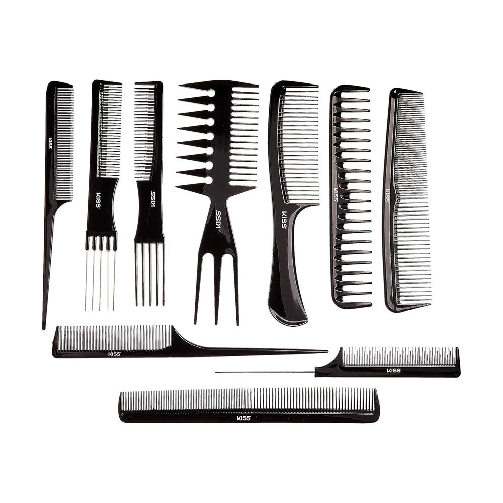 Red By Kiss Bone Black 10-Piece Comb Set 10 Red By Kiss Bone Black 10-Piece Comb Set - Image 8