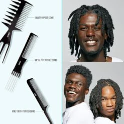 Red By Kiss Bone Black 10-Piece Comb Set 16 Red By Kiss Bone Black 10-Piece Comb Set -Beauty Exchanges red by kiss bone black 10 piece comb set hm60 anti static durable heat resistant for professional styling ideal for all hair types 709085