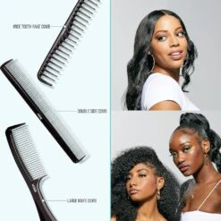 Red By Kiss Bone Black 10-Piece Comb Set 15 Red By Kiss Bone Black 10-Piece Comb Set -Beauty Exchanges red by kiss bone black 10 piece comb set hm60 anti static durable heat resistant for professional styling ideal for all hair types 874599