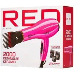 Red By Kiss Ceramic 2000 Detangler Hair Dryer - Pink