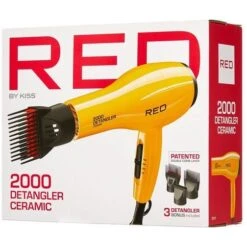 Red By Kiss Ceramic 2000 Detangler Hair Dryer - Yellow