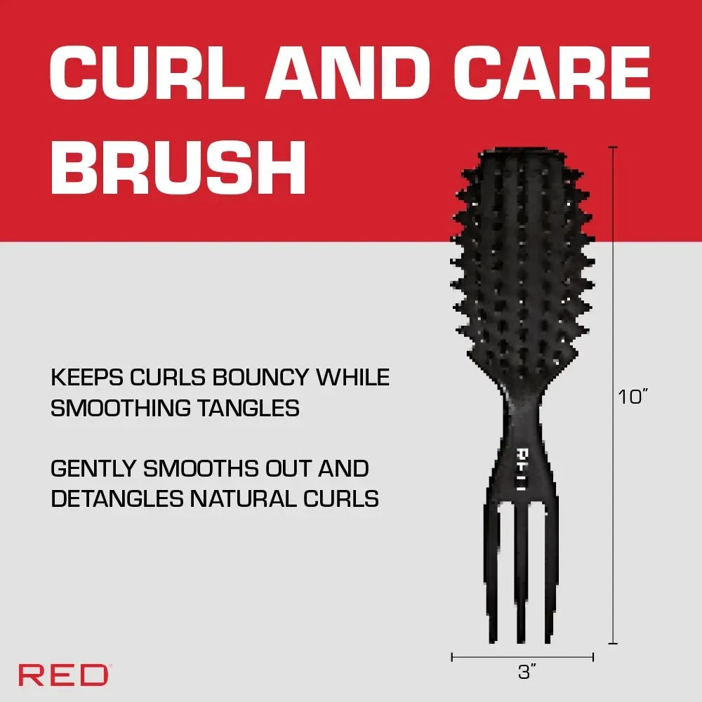 Red By Kiss Curl And Care 4-in-1 Detangle Brush – Black 4 Red By Kiss Curl And Care 4-in-1 Detangle Brush – Black - Image 2