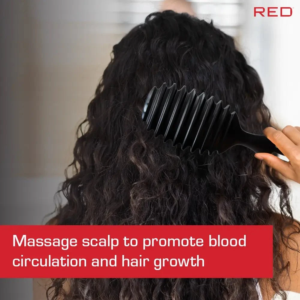 Red By Kiss Curl And Care 4-in-1 Detangle Brush – Black 6 Red By Kiss Curl And Care 4-in-1 Detangle Brush – Black - Image 4