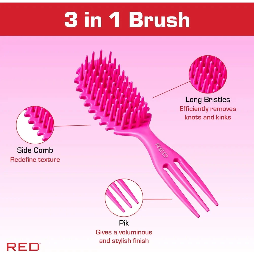 Red By Kiss Curl & Care Pink HH273 – Standard Brush 5 Red By Kiss Curl & Care Pink HH273 – Standard Brush - Image 3