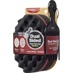 RED By Kiss Dual-Sided Twist Sponge - Medium Texture 10 RED By Kiss Dual-Sided Twist Sponge - Medium Texture -Beauty Exchanges red by kiss dual sided twist sponge medium texture for defined curls coils 636150