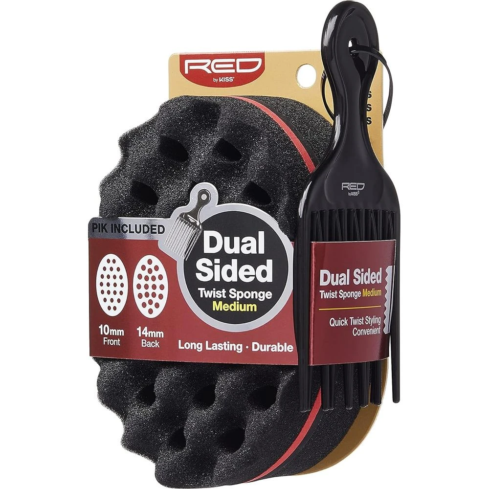 RED By Kiss Dual-Sided Twist Sponge - Medium Texture 6 RED By Kiss Dual-Sided Twist Sponge - Medium Texture - Image 4