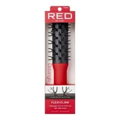 Red By Kiss Flexi Claw Brush – Full-Length Flex Brush -Beauty Exchanges red by kiss flexi claw brush hh213 flexible detangling with scalp comfort size full length flex brush 828027