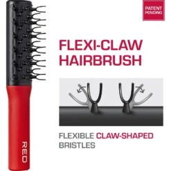 Red By Kiss Flexi Claw Brush – Full-Length Flex Brush -Beauty Exchanges red by kiss flexi claw brush hh213 flexible detangling with scalp comfort size full length flex brush 925001