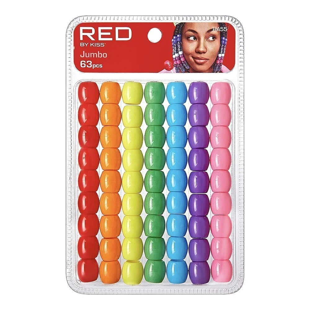 Red By Kiss Jumbo Vivid Assorted Hair Beads 63pcs 4 Red By Kiss Jumbo Vivid Assorted Hair Beads 63pcs - Image 2