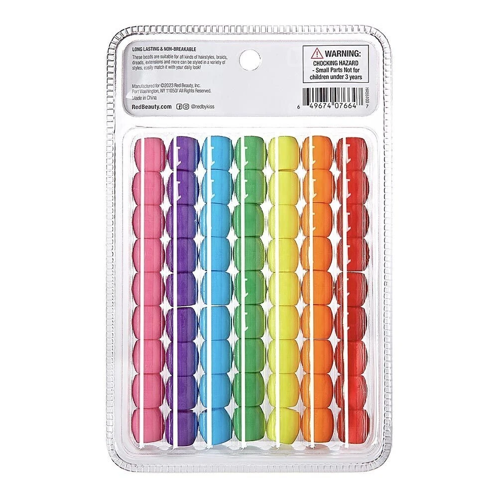 Red By Kiss Jumbo Vivid Assorted Hair Beads 63pcs 6 Red By Kiss Jumbo Vivid Assorted Hair Beads 63pcs - Image 4