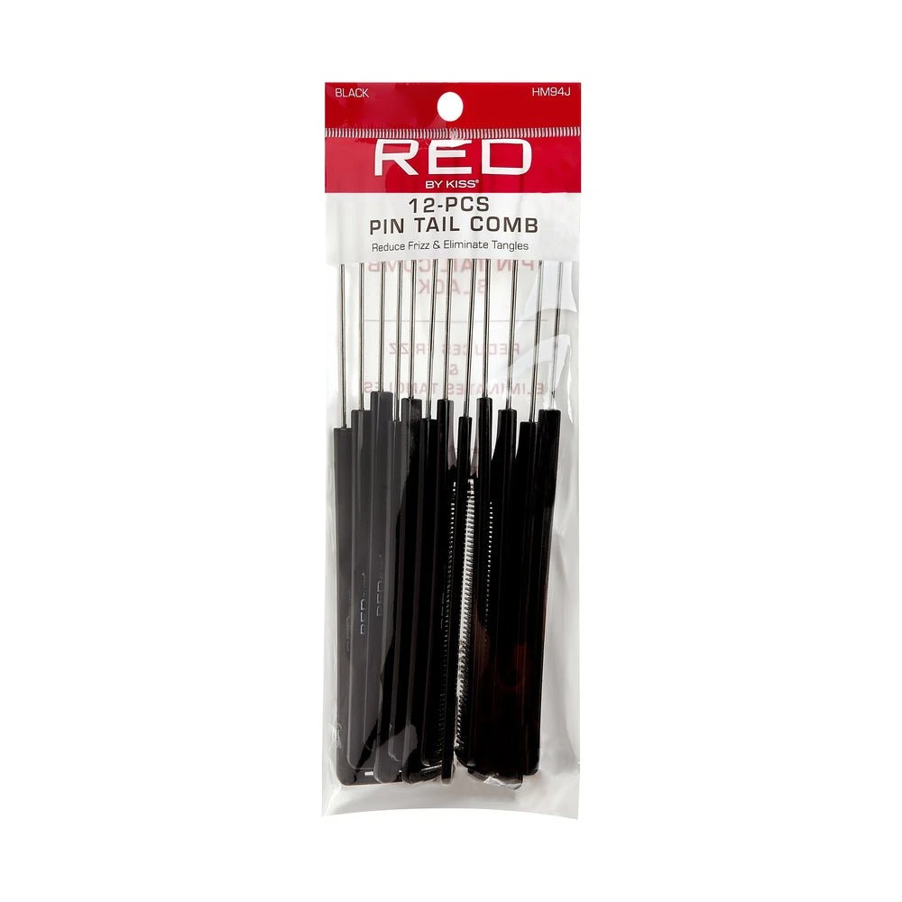 Red By Kiss Pin Tail Comb Set – Black 12 Pcs 3 Red By Kiss Pin Tail Comb Set – Black 12 Pcs