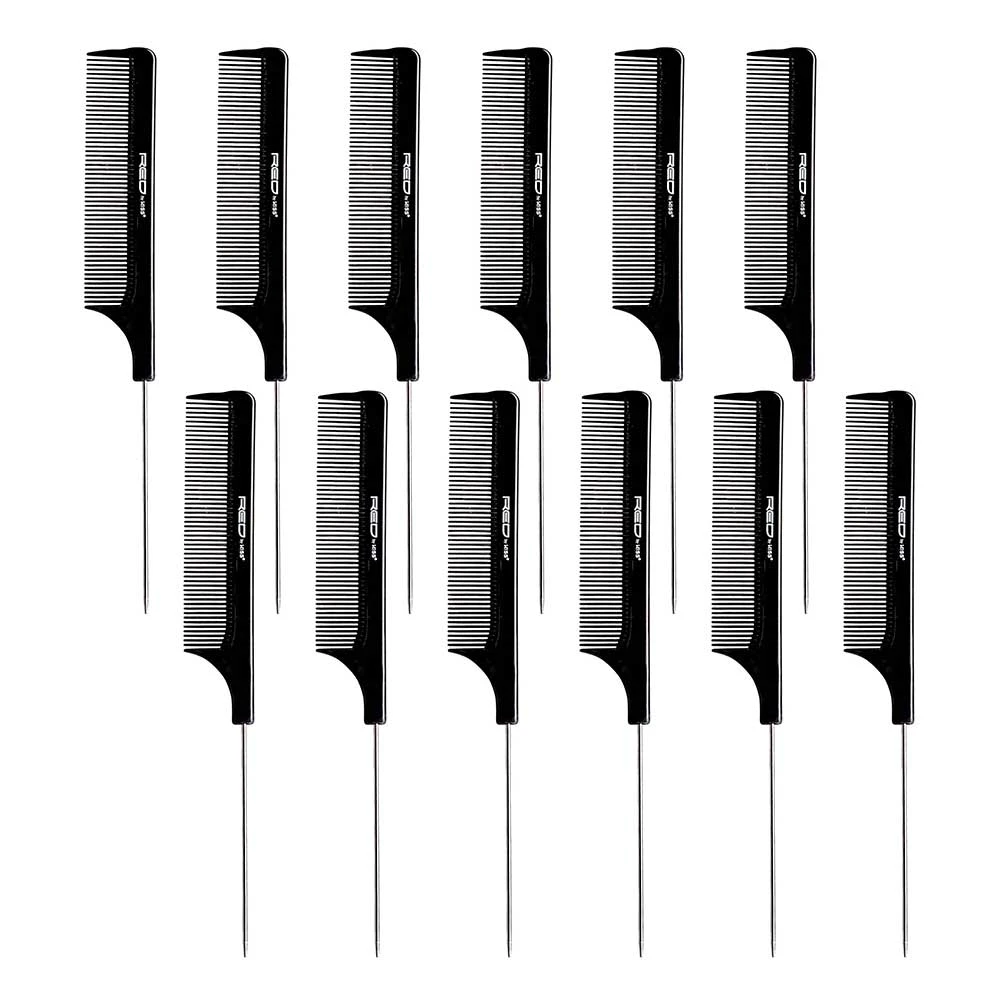 Red By Kiss Pin Tail Comb Set – Black 12 Pcs 5 Red By Kiss Pin Tail Comb Set – Black 12 Pcs - Image 3