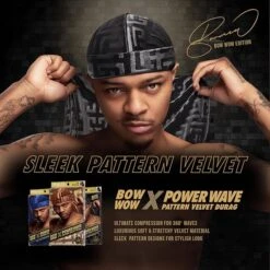 Red By Kiss Premium Bow Wow X Power Pattern Velvet Durag