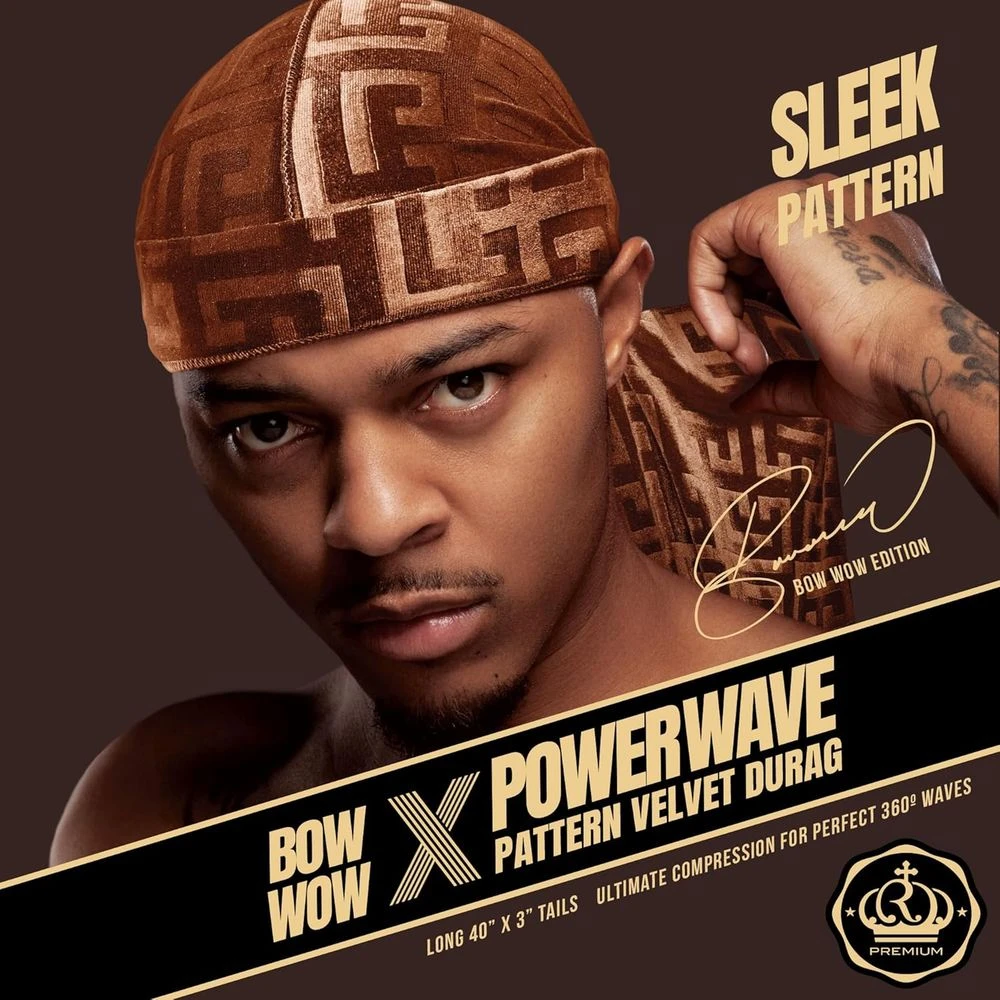 Red By Kiss Premium Bow Wow X Power Pattern Velvet Durag 11 Red By Kiss Premium Bow Wow X Power Pattern Velvet Durag - Image 9