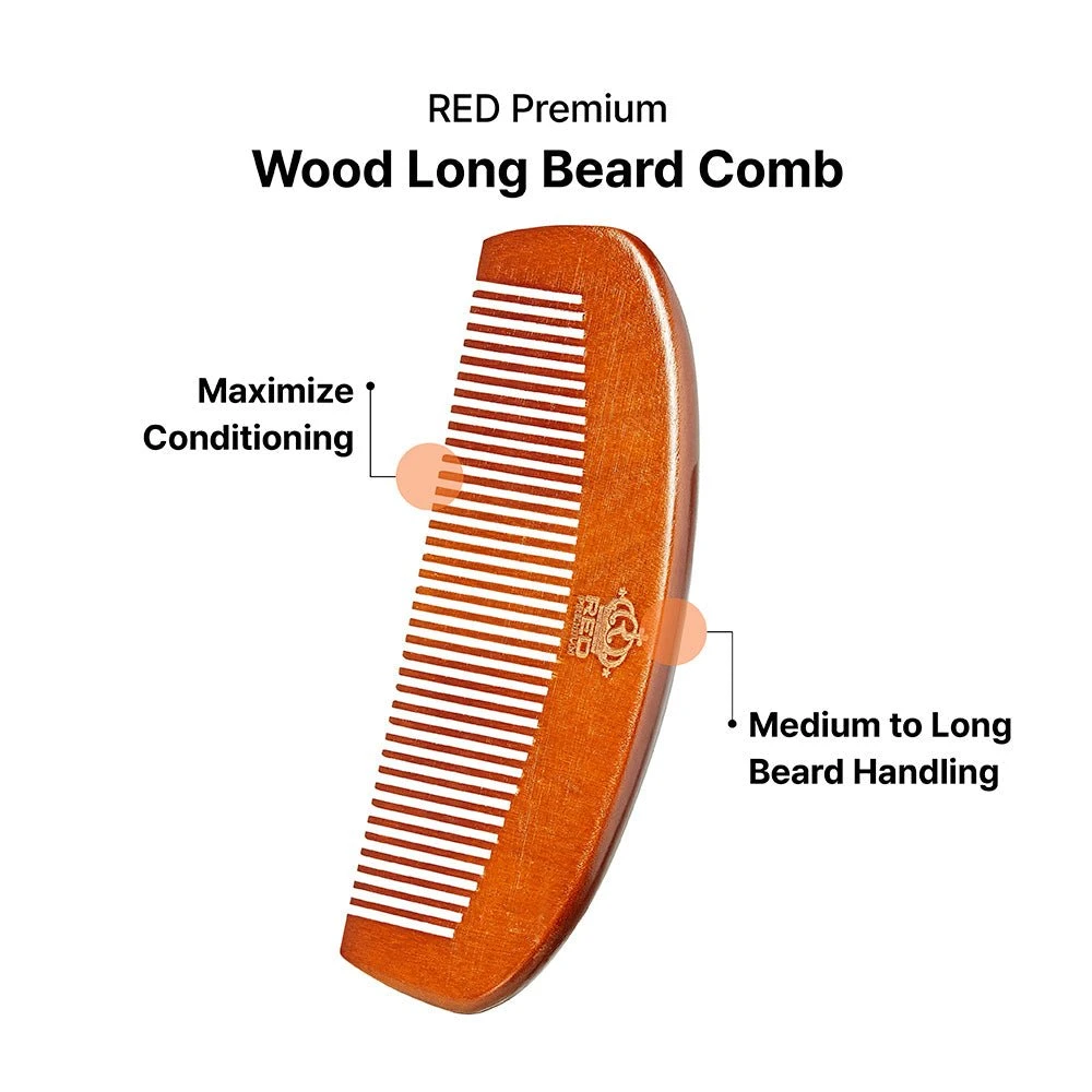 Red By Kiss – Premium Wood Beard Combs 5 Red By Kiss – Premium Wood Beard Combs - Image 3