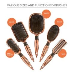 Red By Kiss Rose Gold Brush – Round Paddle 11 Red By Kiss Rose Gold Brush – Round Paddle -Beauty Exchanges red by kiss rose gold paddle brush round hh35 shape smooth shine with style size round paddle 371941