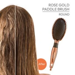 Red By Kiss Rose Gold Brush – Round Paddle 10 Red By Kiss Rose Gold Brush – Round Paddle -Beauty Exchanges red by kiss rose gold paddle brush round hh35 shape smooth shine with style size round paddle 609054