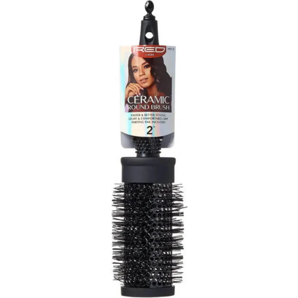 Red By Kiss Rose Heat Resistant Bristle Brush – 2" Barrel 3 Red By Kiss Rose Heat Resistant Bristle Brush – 2" Barrel