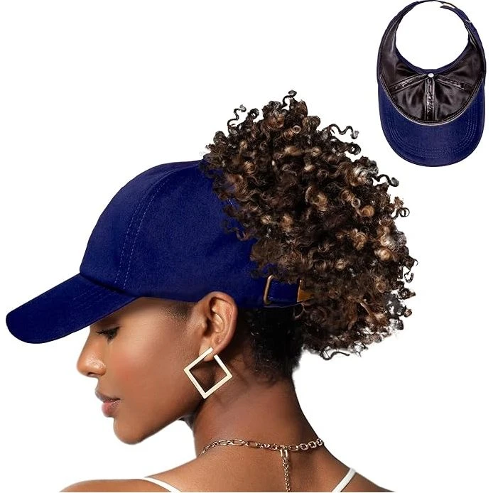 RED By KISS Satin-Lined Backless Baseball Cap - Blue 8 RED By KISS Satin-Lined Backless Baseball Cap - Blue - Image 6