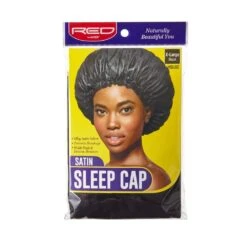 Red By Kiss Satin Sleep Cap – XL -Beauty Exchanges red by kiss satin sleep cap extra large hsl02 frizz free overnight protection for voluminous styles 321840