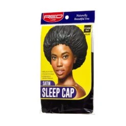 Red By Kiss Satin Sleep Cap – XL -Beauty Exchanges red by kiss satin sleep cap extra large hsl02 frizz free overnight protection for voluminous styles 525991