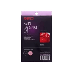 Red By Kiss Silky Satin Day & Night Cap – Large -Beauty Exchanges red by kiss silky satin day night cap large lightweight 247 frizz control for short styles wraps black pink pink one size 975786