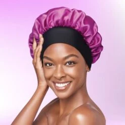 Red By Kiss Silky Satin Wide Edge Bonnet – Large 18 Red By Kiss Silky Satin Wide Edge Bonnet – Large -Beauty Exchanges red by kiss silky satin wide edge bonnet large gentle edge protection for curls wraps short styles black pink purple dotty one size 536761