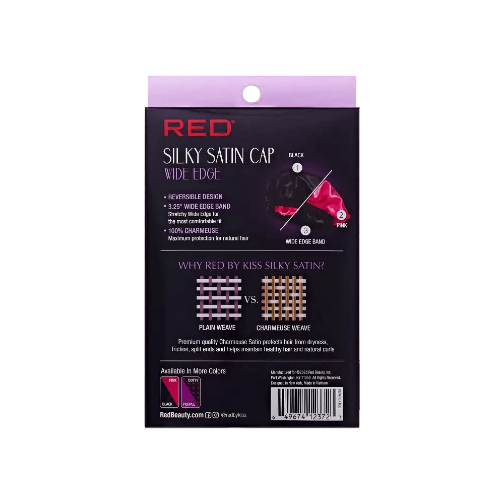 Red By Kiss Silky Satin Wide Edge Bonnet – Large 10 Red By Kiss Silky Satin Wide Edge Bonnet – Large - Image 8