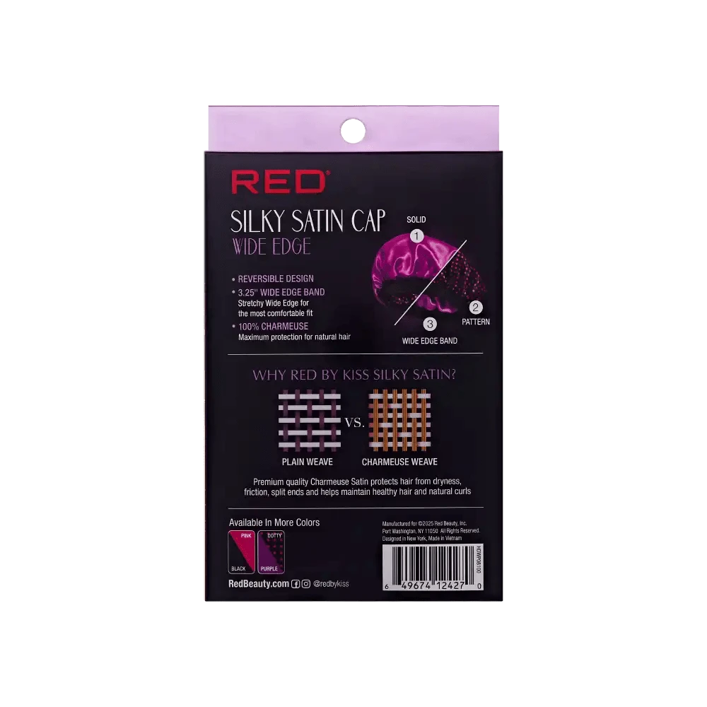 Red By Kiss Silky Satin Wide Edge Bonnet – Large 12 Red By Kiss Silky Satin Wide Edge Bonnet – Large - Image 10