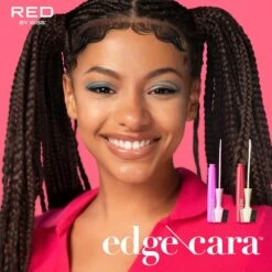Red By Kiss Sweet Peach Edge Brush + Edge Fixer – Dual-Sided Brush -Beauty Exchanges red by kiss sweet peach edge brush edge fixer hh104 dual sided brush with sweet peach scented edge control for sleek styling 546814