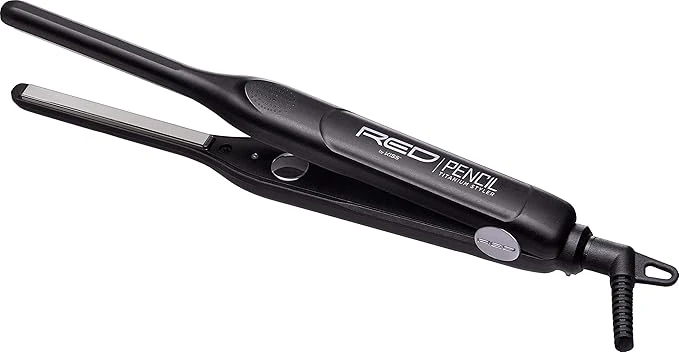 Red By Kiss Titanium Styler Pencil Flat Iron 3/10 Inch 4 Red By Kiss Titanium Styler Pencil Flat Iron 3/10 Inch - Image 2