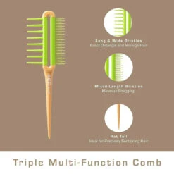Red By Kiss Triple Multi-Function Comb -Beauty Exchanges red by kiss triple multi function comb hm31 3 in 1 tool for sectioning styling teasing anti static heat resistant salon ready 321187