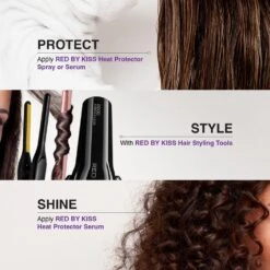 Red By Kiss Ultra Shine Heat Protector Oil Spray -Beauty Exchanges red by kiss ultra shine heat protector oil spray 170725