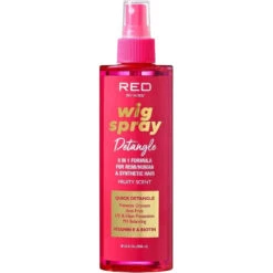Red By Kiss Wig Spray – Extra Shine – 8 Oz -Beauty Exchanges red by kiss wig spray extra shine detangling control for remi human synthetic hair uv heat protection 8 oz 624041