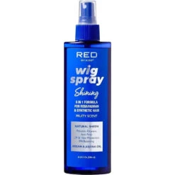 Red By Kiss Wig Spray – Extra Shine – 8 Oz -Beauty Exchanges red by kiss wig spray extra shine detangling control for remi human synthetic hair uv heat protection 8 oz 677410
