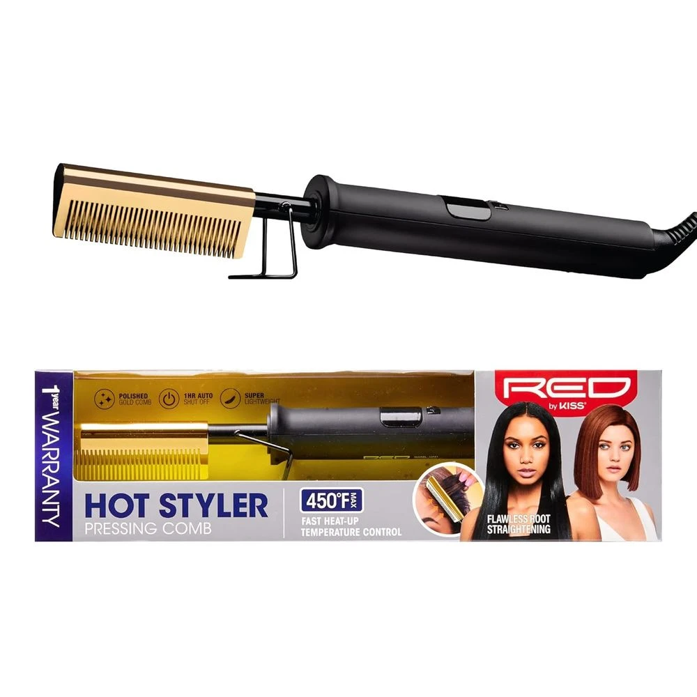 Red By Kiss Hot Styler Pressing Comb 3 Red By Kiss Hot Styler Pressing Comb