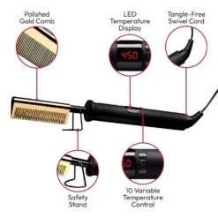 Red By Kiss Hot Styler Pressing Comb 10 Red By Kiss Hot Styler Pressing Comb -Beauty Exchanges red hot styler pressing comb tc hc01 671452