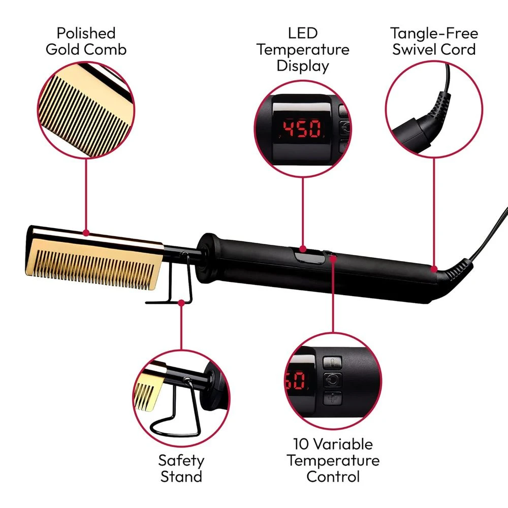 Red By Kiss Hot Styler Pressing Comb 6 Red By Kiss Hot Styler Pressing Comb - Image 4