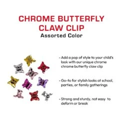 RED Kids Chrome Claw Hair Clips 27 RED Kids Chrome Claw Hair Clips -Beauty Exchanges red kids chrome claw hair clips 18pc 30pc sets 521174