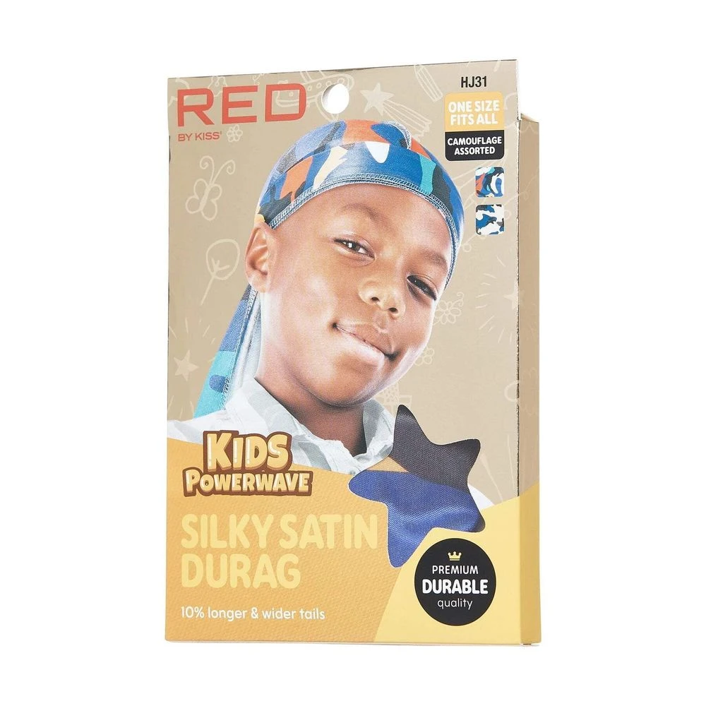 Red By Kiss Kids Power Wave Durag – Tie-Dye 4 Red By Kiss Kids Power Wave Durag – Tie-Dye - Image 2