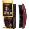 RED 360 Power BR-01 Mixed Club Boar Brush X Bow Wow - Medium & Hard Bristle -Beauty Exchanges red premium curved 360 power br 01 2 bristles in 1 body mixed club boar brush x bow wow medium hard bristles 555144