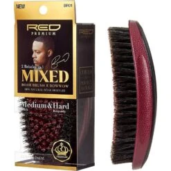 RED 360 Power BR-01 Mixed Club Boar Brush X Bow Wow - Medium & Hard Bristle