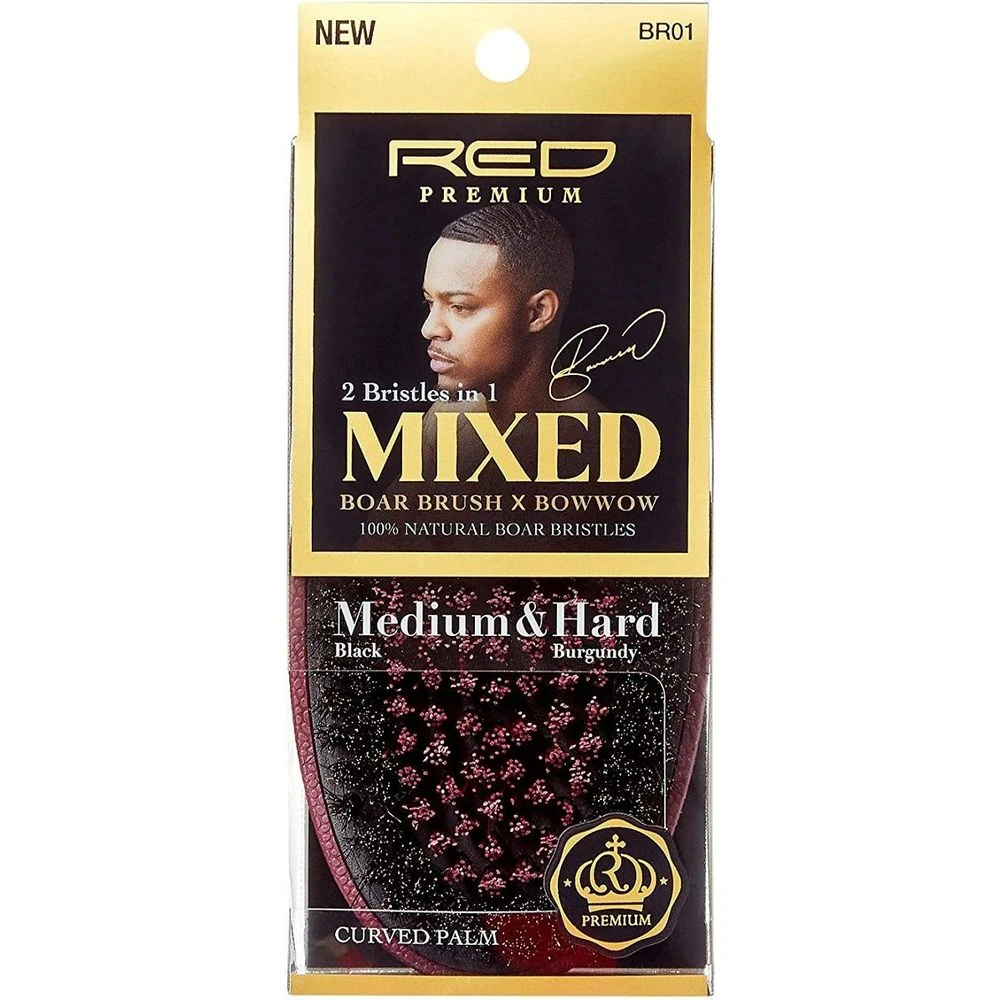 RED 360 Power BR-01 Mixed Club Boar Brush X Bow Wow - Medium & Hard Bristle 5 RED 360 Power BR-01 Mixed Club Boar Brush X Bow Wow - Medium & Hard Bristle - Image 3