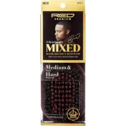 RED 360 Power BR-02 Mixed Club Boar Brush X Bow Wow - Medium & Hard Bristle