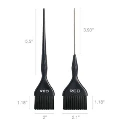 Red Professional Dual Tapered Dye Brush 2-Pack Medium HH307 7 Red Professional Dual Tapered Dye Brush 2-Pack Medium HH307 -Beauty Exchanges red professional dual tapered dye brush 2 pack medium hh307 895529