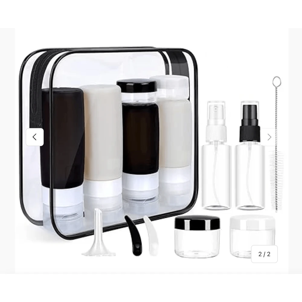 RED Refillable Travel Pouch & Bottle Sets 7 RED Refillable Travel Pouch & Bottle Sets - Image 5