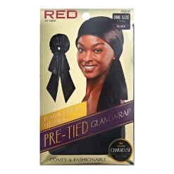 RED Silky Pre Tied Glam Wrap -Beauty Exchanges red silky pre tied glam wrap 364209