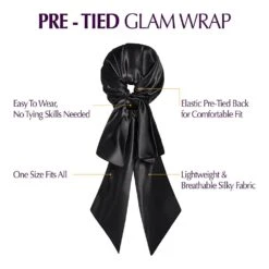 RED Silky Pre Tied Glam Wrap -Beauty Exchanges red silky pre tied glam wrap 694622